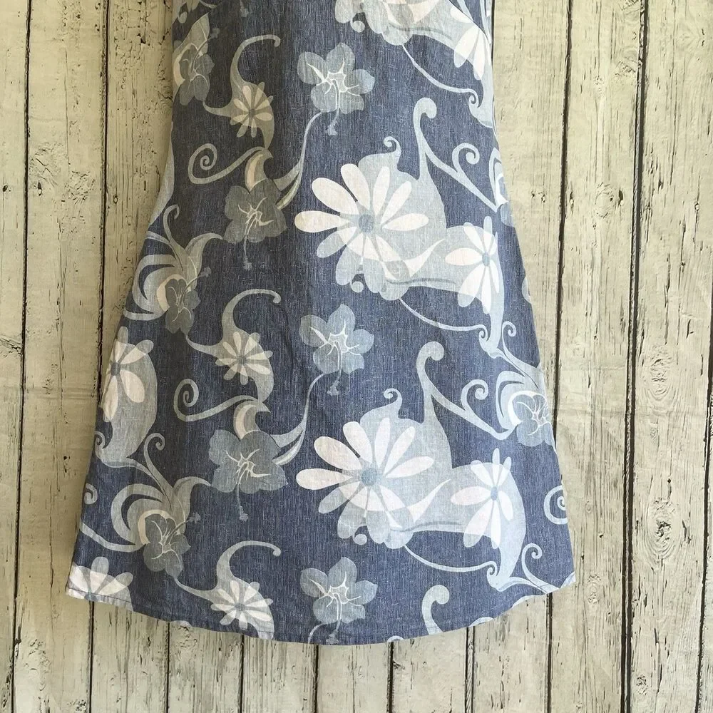 Charlotte Russe Vintage Baby Doll Sun Dress Size S Blue Floral Beachy Sheath